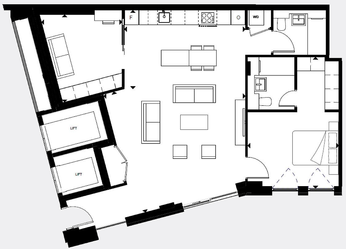 Brigade Court London SE1 Apartment floorplan - L1 1 Walton-Clark-House