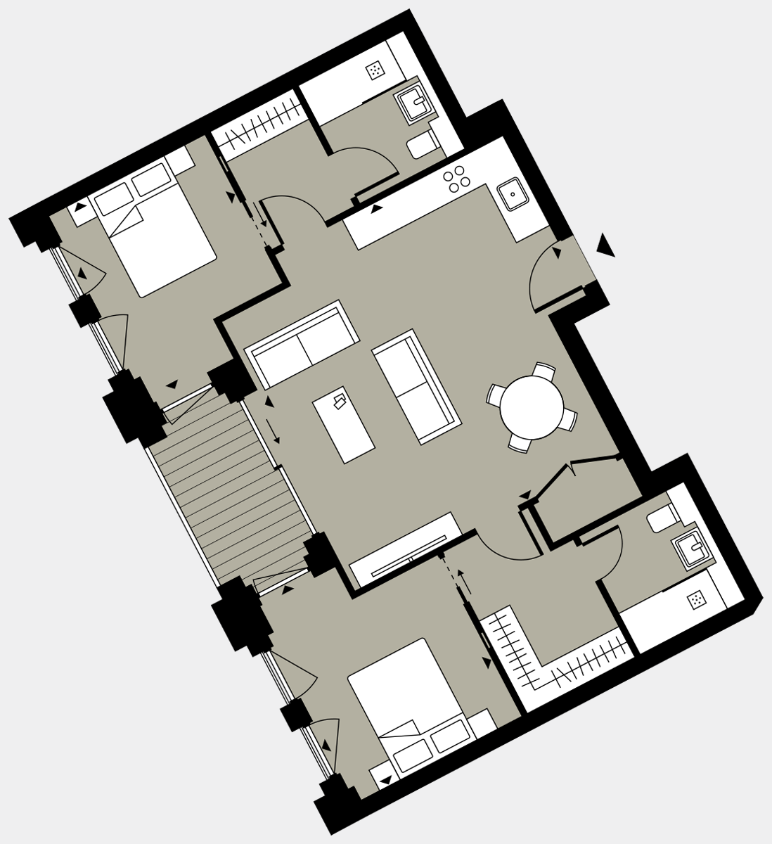 Brigade Court London SE1 Apartment floorplan - L2 11 Errington House
