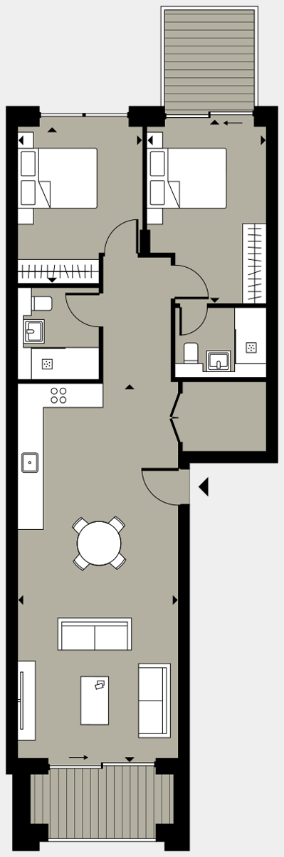Brigade Court London SE1 Apartment floorplan - L2 7 Errington House