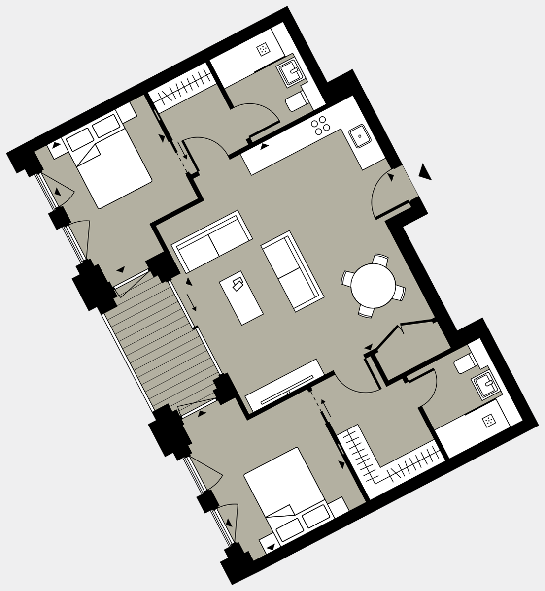 Brigade Court London SE1 Apartment floorplan - L3 23 Errington House