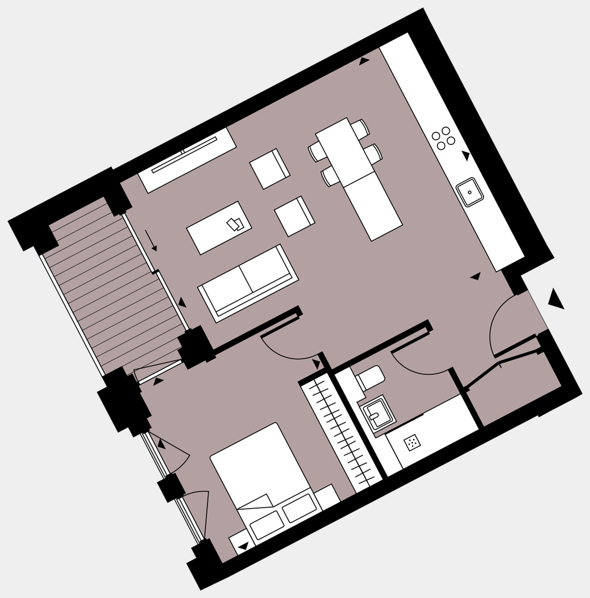 Brigade Court London SE1 Apartment floorplan - L3 24 Errington House