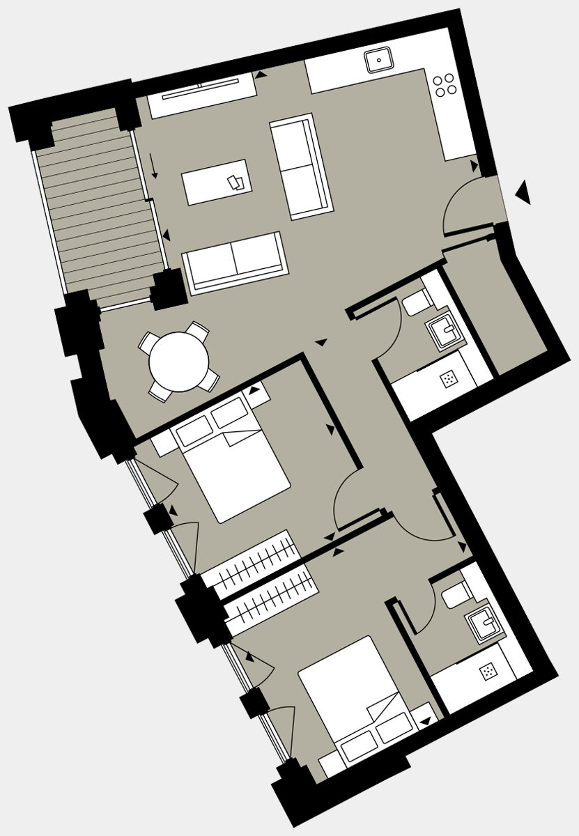Brigade Court London SE1 Apartment floorplan - L4 12 Walton-Clark-House