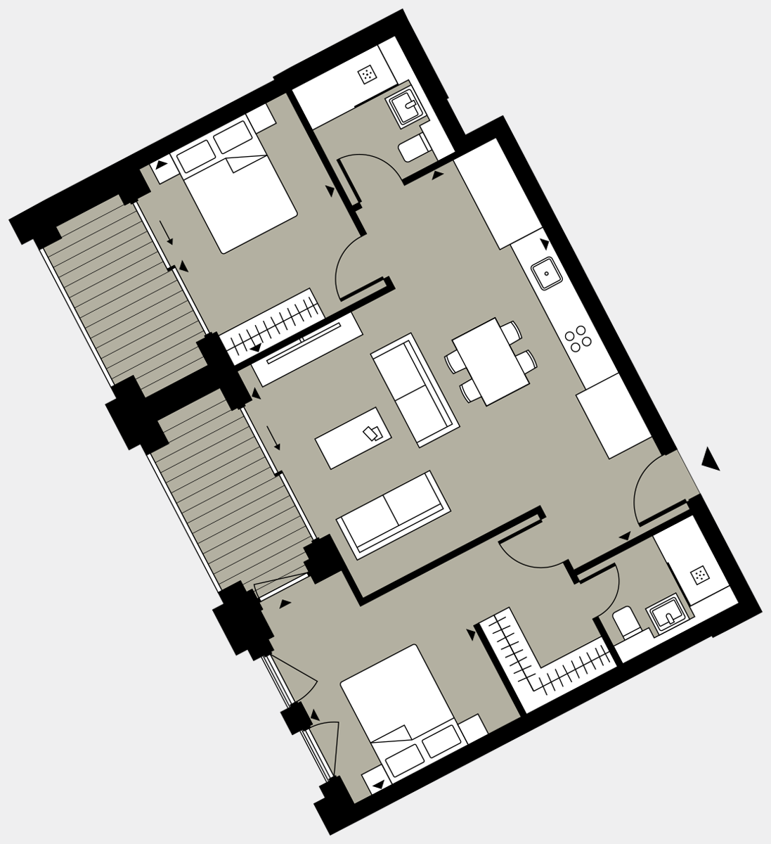 Brigade Court London SE1 Apartment floorplan - L5 48 Errington House