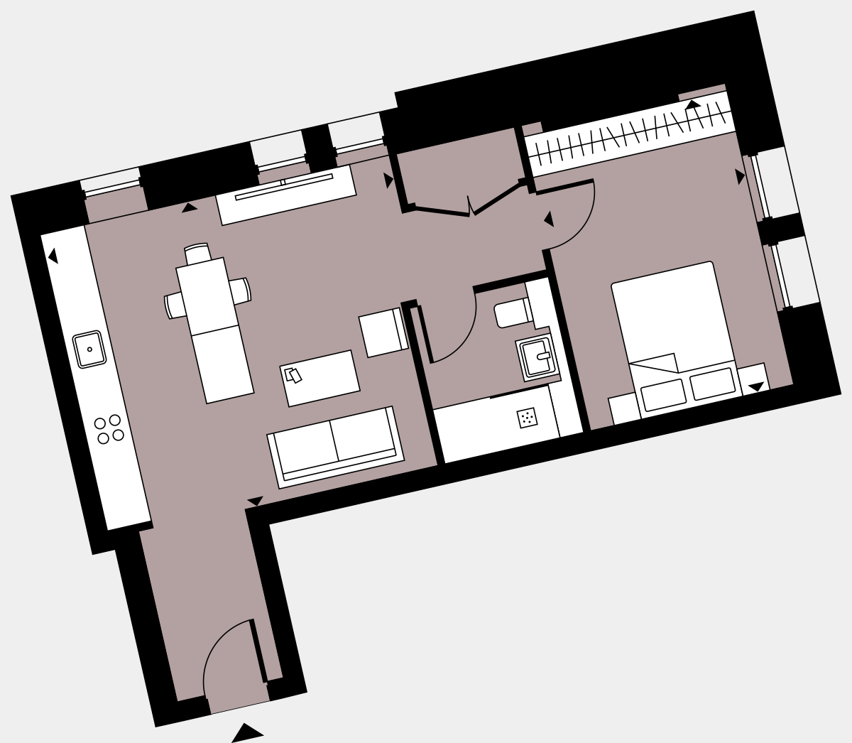 Brigade Court London SE1 Apartment floorplan - L1 4 Davies House