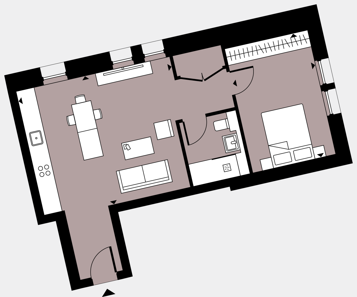Brigade Court London SE1 Apartment floorplan - L2 14 Davies House