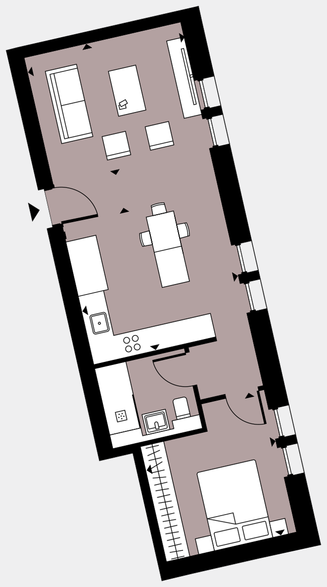 Brigade Court London SE1 Apartment floorplan - L3 24 Davies House