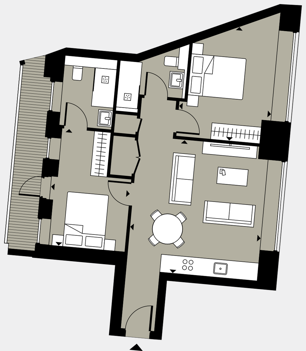 Brigade Court London SE1 Apartment floorplan - L3 26 Davies House