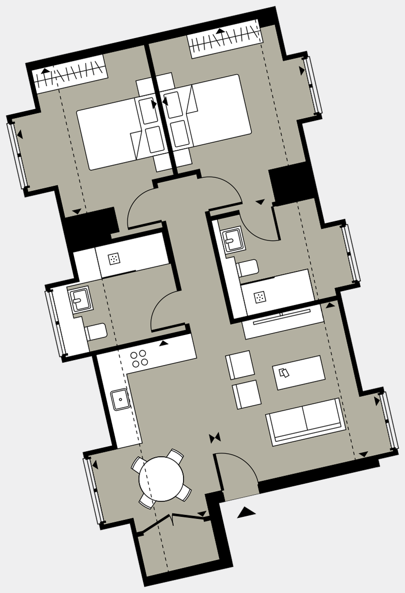 Brigade Court London SE1 Apartment floorplan - L4 30 Davies House
