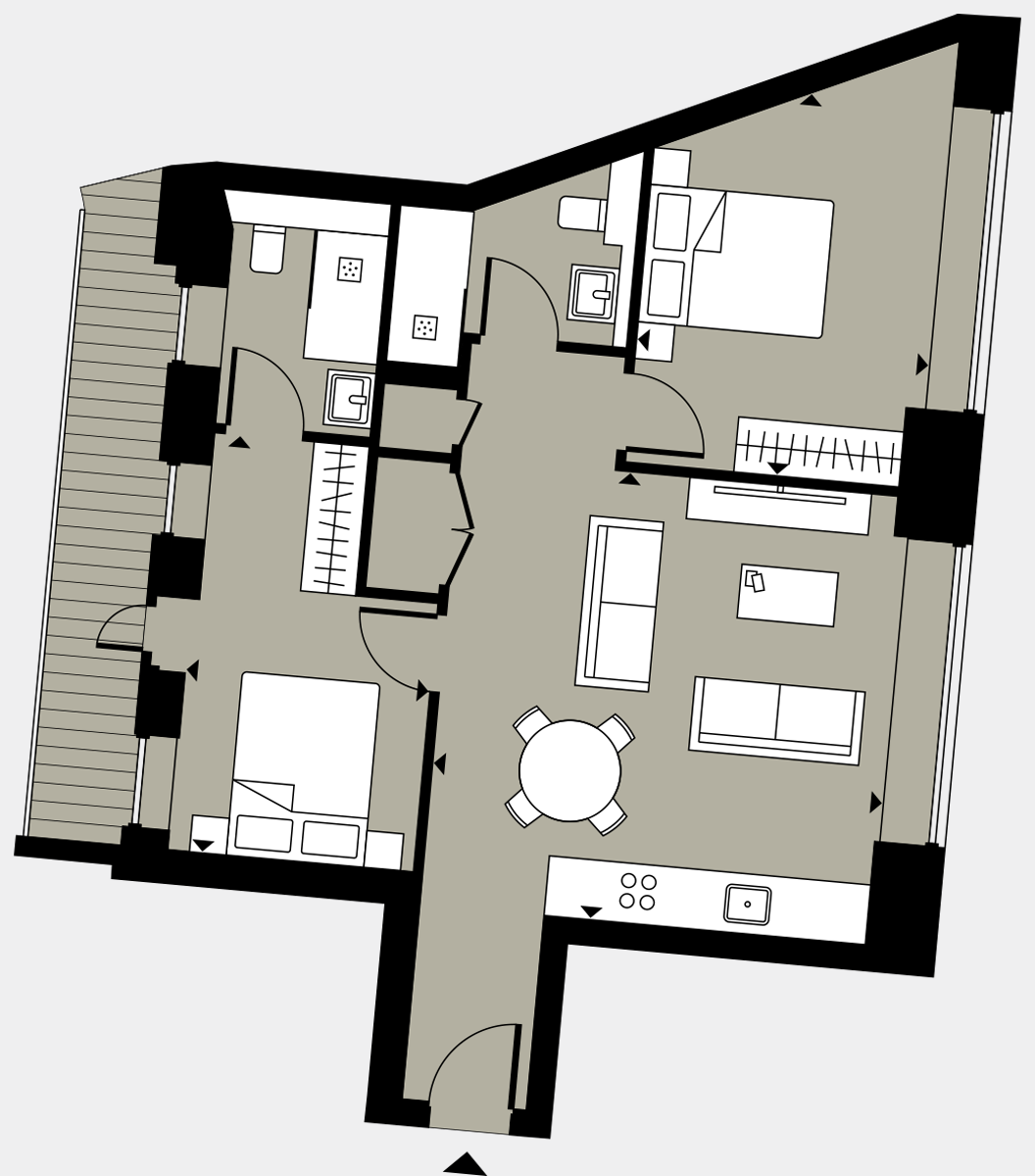 Brigade Court London SE1 Apartment floorplan - L4 32 Davies House