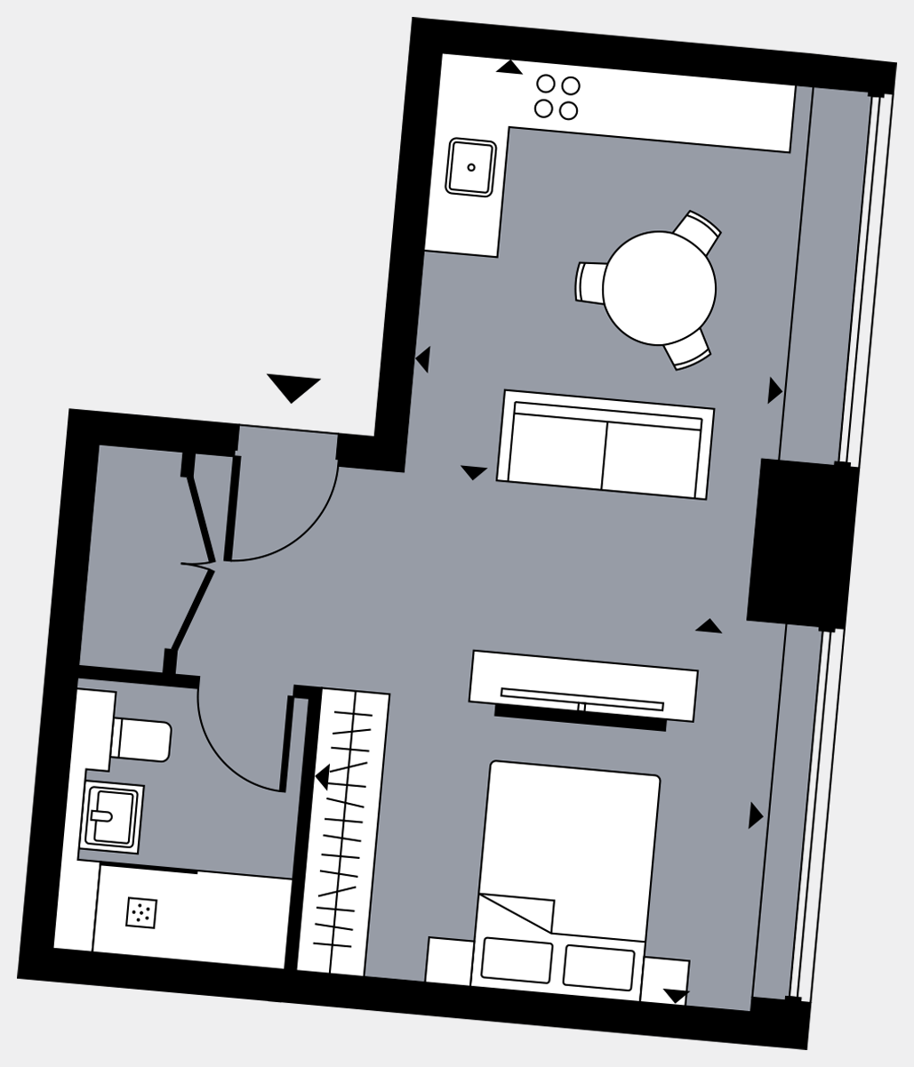 Brigade Court London SE1 Apartment floorplan - L4 33 Davies House