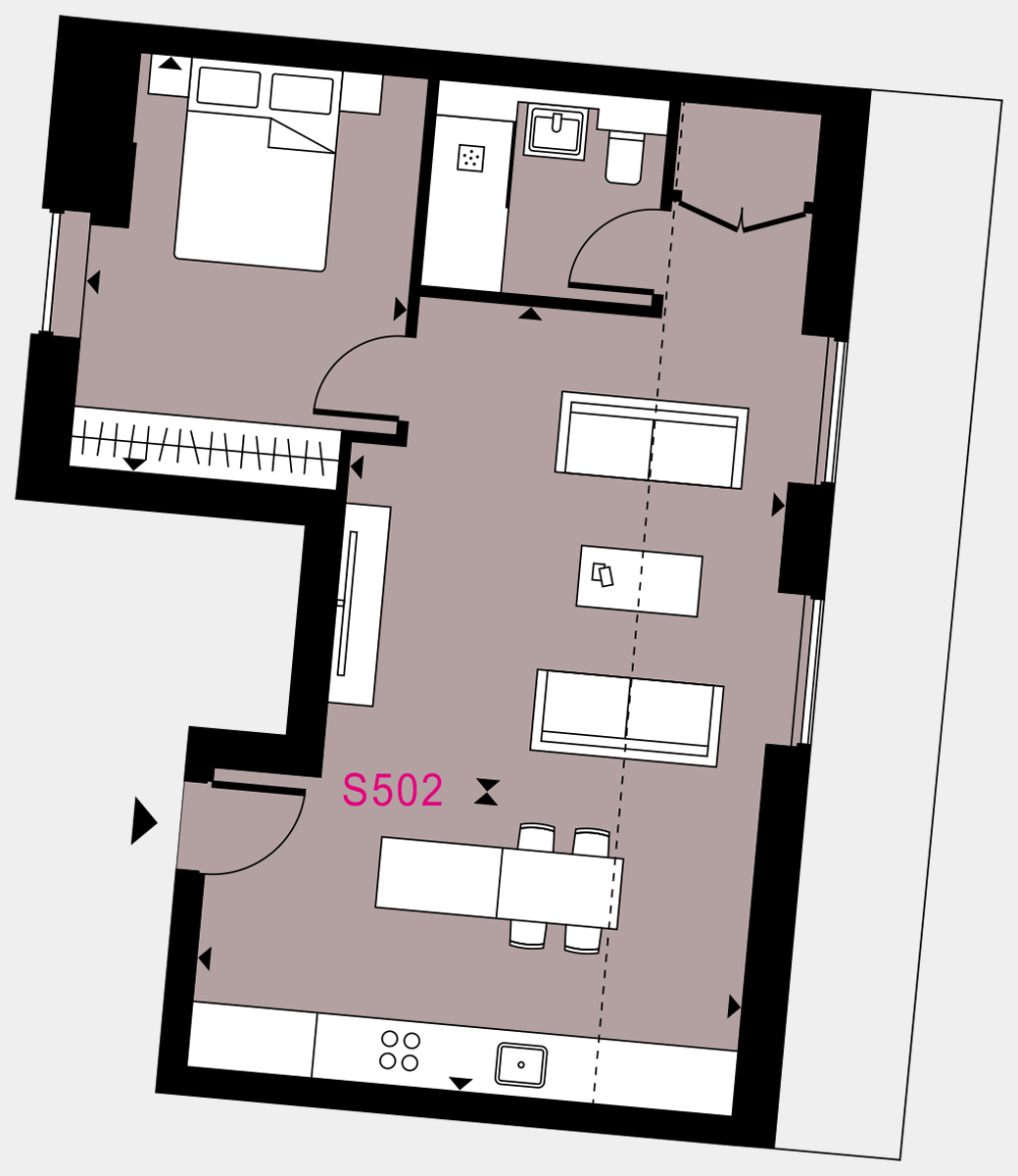 Brigade Court London SE1 Apartment floorplan - L5 37 Davies House